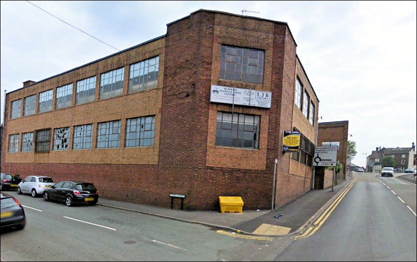 looking up Newcastle Street - on the left Blake Street & Ford Pottery factory