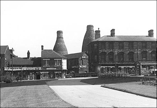 High Street, Longton showing the Garfield Works