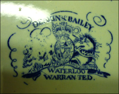 the mark of Deakin and Bailey of the Waterloo Pottery