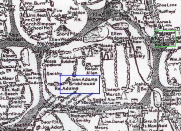 Burslem in 1750 - from a plan by Enoch Wood