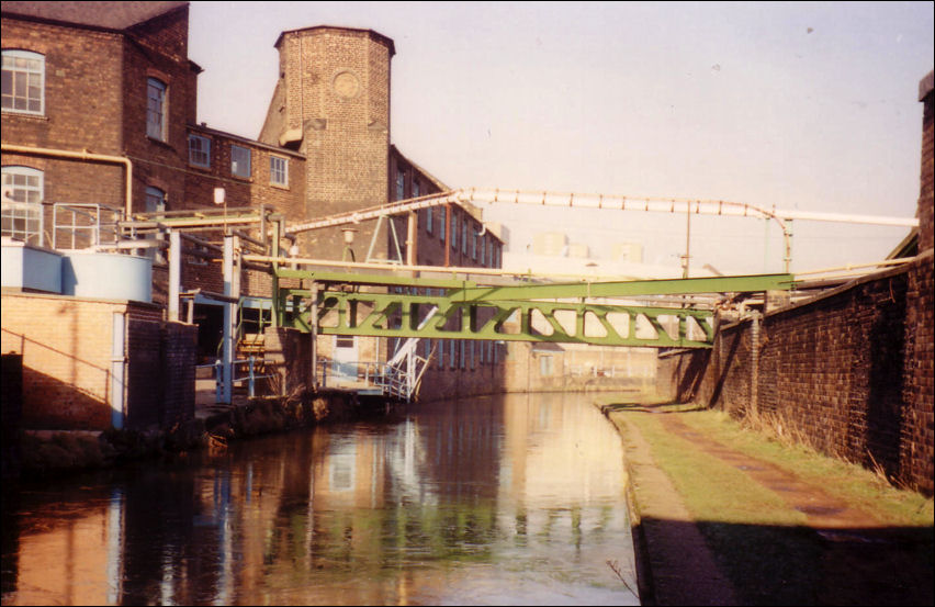 to the left of the Caldon Canal is Hanley Pottery