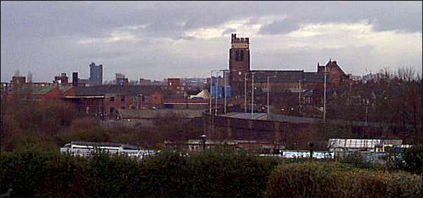 Looking across to Christchurch Church in Fenton. 