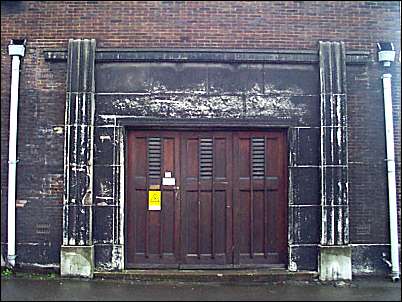 Detail on the sub-station door