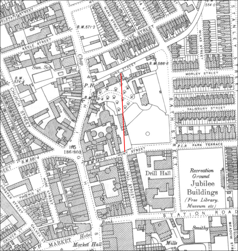 on this 1898 map Arthur Street does not exist