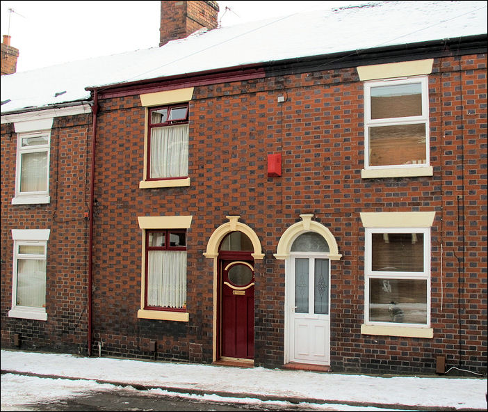 numbers 23 & 25 Bank Street - no. 25 retains the original windows and door