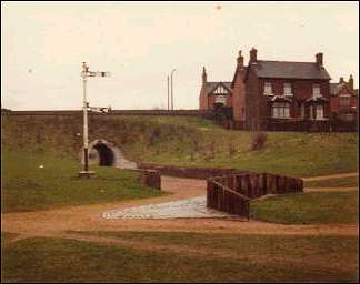 view of the site of the  disused Tunstall  Railway Station now converted into a Greenway. 