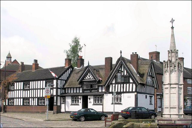 Half-Timbered Houses near the memorial, Sandbach