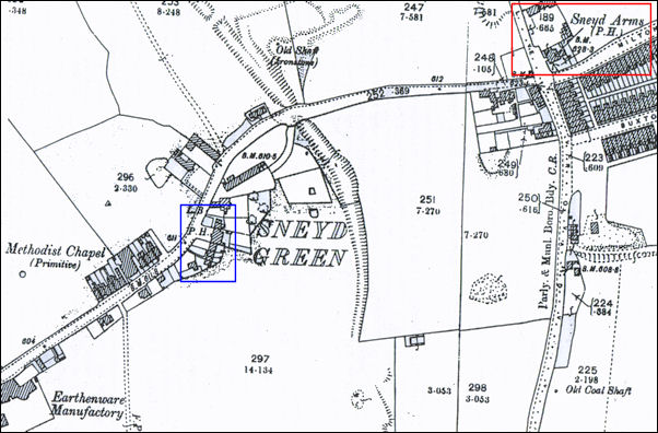 1899 OS map of Sneyd Green