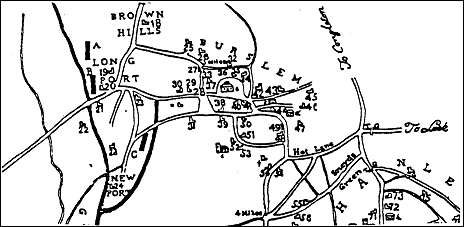 Allbut's 1802 map showing location of potworks in Longport