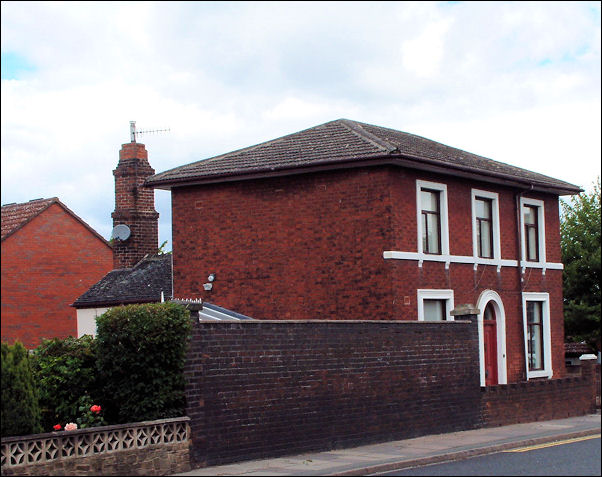 a Georgian style house at the top of Whieldon Road