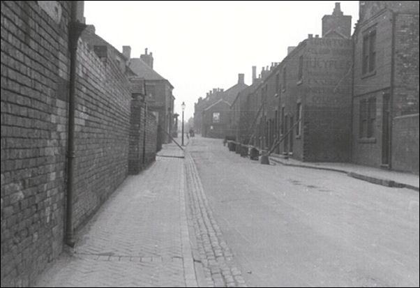 Normacot Road from opposite the Wheat Sheaf. 