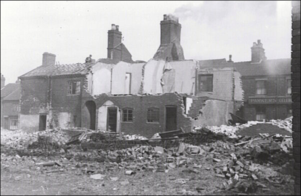 Back of houses in Normacot Road. Being demolished - before 1937 