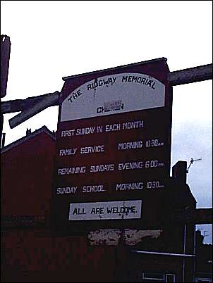 Ridgway Memorial Chapel was demolished in 1999