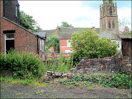 the back of the houses on Marsh Parade - where the Junction Canal ran