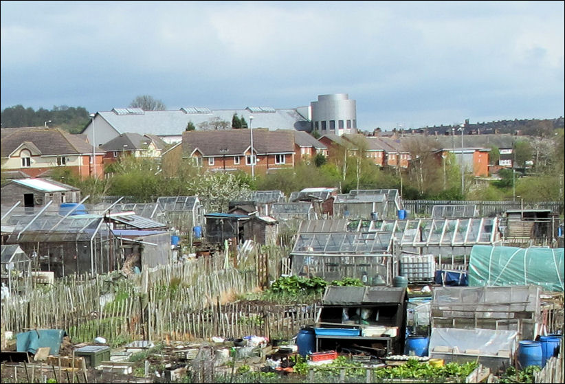 St. Augustine's can be seen for miles around - this view from the Festival Park, Etruria