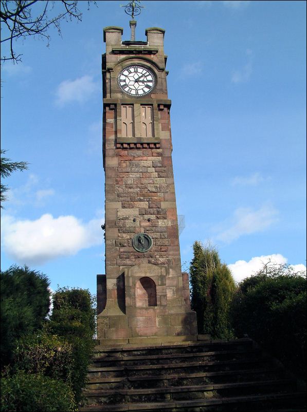 THE ADAMS CLOCK TOWER, TUNSTALL PARK, STAFFORDSHIRE